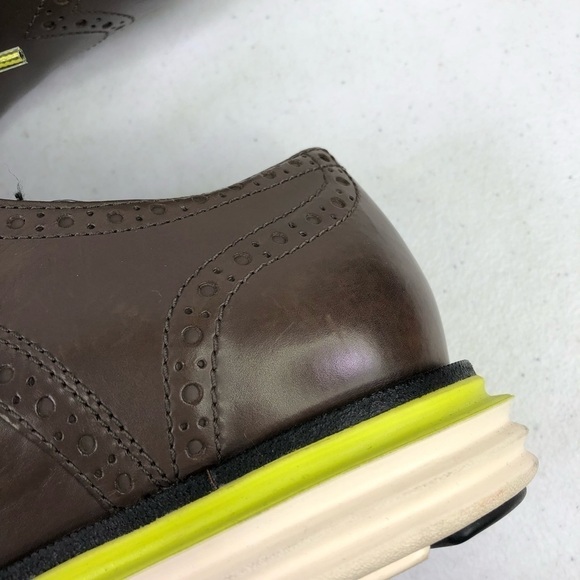 Cole Haan Original Grand Lux Wingtip Oxford Leather Shoes - Picture 7 of 13